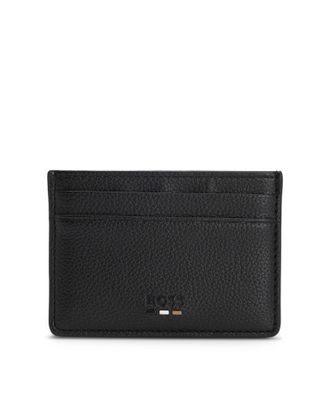 Boss Orange by Hugo Boss Mens Ray with Logo Trim Card Holder in Black - One Size