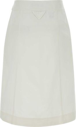 Prada Womens Skirt White Cotton