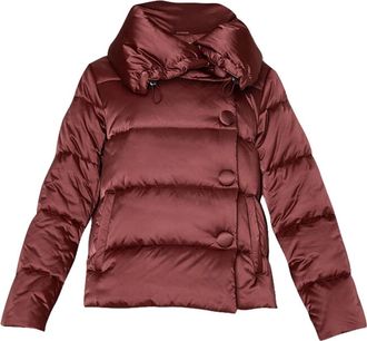 Liu Jo Gewatteerde gewatteerde jas met hoge kraag - Dames - Winterjassen - Roze - L - Polyester - Jassen
