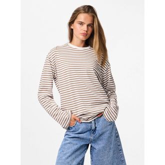 Pieces T-shirt met lange mouwen, gestreept