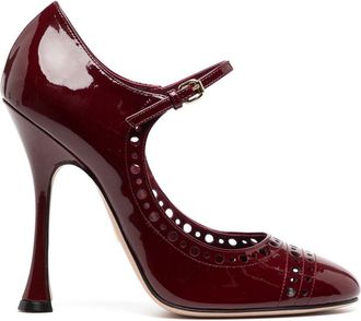 Giambattista Valli 110mm cut-out pumps - women - PVC - 35 - Red