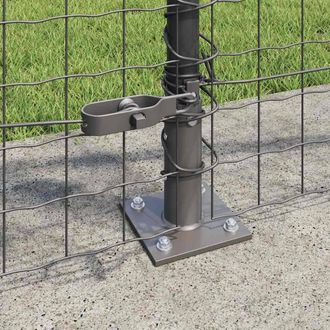 Berkfield Home Compact Fence Posts Set of 26 Grey Concrete 3.2 x 3.2 x 90 cm Durable