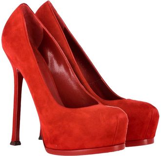 Saint Laurent Womens Suede Tribtoo Pump (Authentic Pre-Loved)