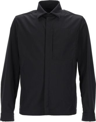 Herno Wool-Blend Minimalist Single Pocket Casual Shirt