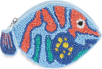 Collection XIIX Fish Beaded Zip Pouch in Blue Multi at Nordstrom Rack