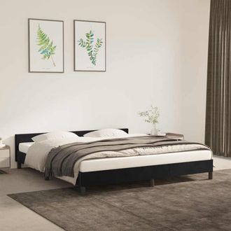 vidaXL Estructura De Cama Sin Colch&oacute;n Terciopelo Negro 180x200 Cm Vidaxl
