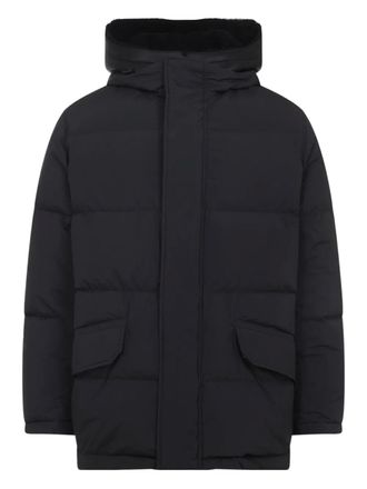 Yves Salomon Cappotto imbottito con cappuccio - Nero