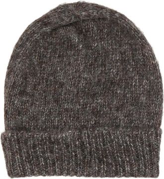 MONITALY Gem&ecirc;leerde gebreide muts - Bruin