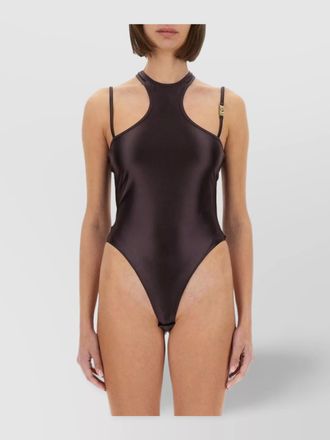 Versace Jeans Couture racerback bodysuit metallic hardware straps