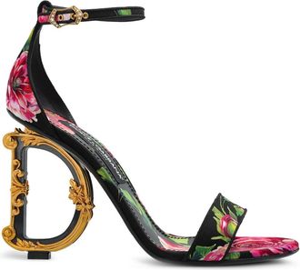 Dolce & Gabbana Sandali a fiori 115mm - Nero