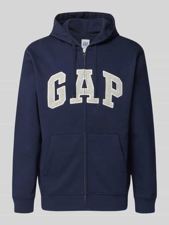 GAP Sweatjacke mit Logo und K&auml;nguru-Tasche in Marine, Gr&ouml;&szlig;e XXL