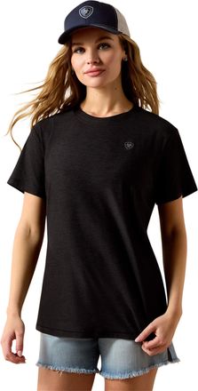 Ariat Womens Laguna Logo T-Shirt in Black, Size 2X-Large, by Ariat