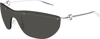 Gucci Stijlvolle Zilver/Grijze Zonnebril - Dames - Zonnebrillen - Grijs - ONE Size - Accessoires
