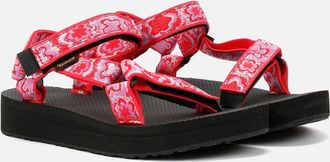 Teva Womens Teva Midform Universal Womens Pink/Purple Floral Sandals - Size: 6
