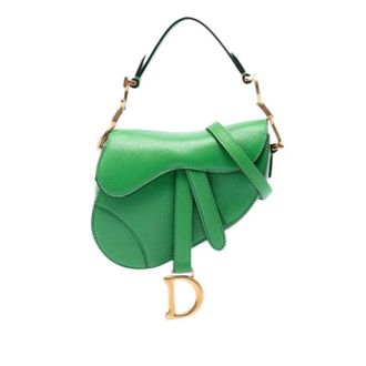 Dior Pre-owned Saddle Bag - Dames - Pre-owned - Groen - Maat: ONE Size Leer
