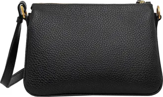 Gianni Chiarini Brooke Rectangular Black Textured Leather Bag
