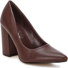 London Rag Zhuri Pointed Toe Pump in Brown at Nordstrom Rack, Size 6.5