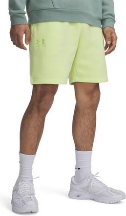 Under Armour Mens Essential Fleece Shorts - Sonic Yellow/Sonic Yellow Size L