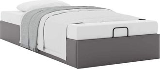 vidaXL Estructura de cama otomana sin colchón gris 90x200 cm Vidaxl