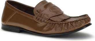 Marni Womens Leather Loafers With Tassels And Foldable Heel
