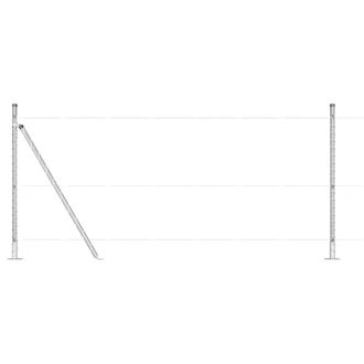 Berkfield Home Fence Posts Set of 52 Galvanised steel 3.2 x 3.2 x 110 cm Durable in Silver