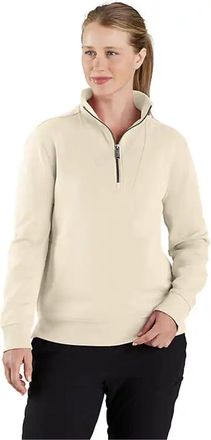 Carhartt Work in Progress Tencel Fiber Series Sweatshirt Womens Ivory Relaxed Fit 1/2 Zip JAX354