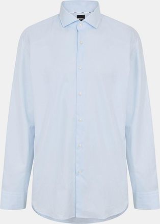 HUGO BOSS Mens Joe Spread Collar Long Sleeve Shirt in Light/Pstl Blue - Size 34 inch (Tall)