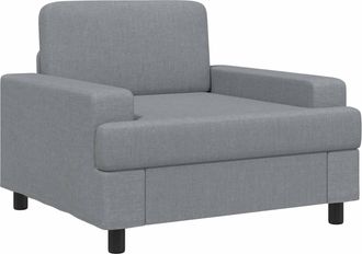 vidaXL Sill&oacute;n Gris Claro Tela Vidaxl