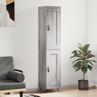 vidaXL Furniture Limited - Aparador Alto Madera Contrachapada Gris