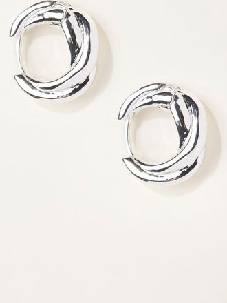 Fat Face FatFace Silver Tone Twist Hoop Earrings