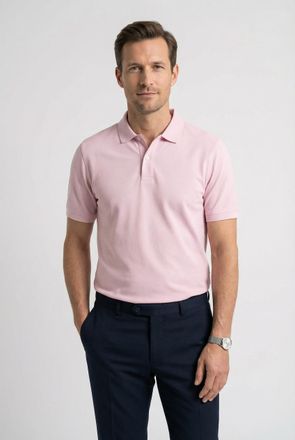 Olymp Poloshirt OLYMP Casual, Herren, Gr. XXL, rosa (rose), Piqu&eacute;, Obermaterial: 100% Baumwolle, Shirts Poloshirt
