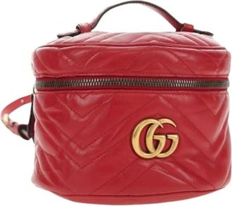 Gucci Pre-owned Vintage Shoulder Bag - Dames - Vintage Rugzakken - Rood - ONE Size - Leer - Vintage