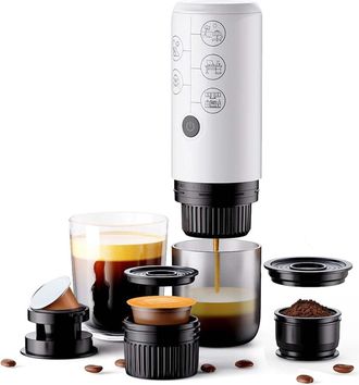 OEM Cafetera Espresso El&eacute;ctrica Port&aacute;til 3 En 1, Extracci&oacute;n Con Un Solo Toque, Compatible Con C&aacute;psulas Ns Y Dg Y Caf&eacute; Molido