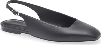 Nordstrom Rack Joey Slingback Flat in Black at Nordstrom Rack, Size 5.5