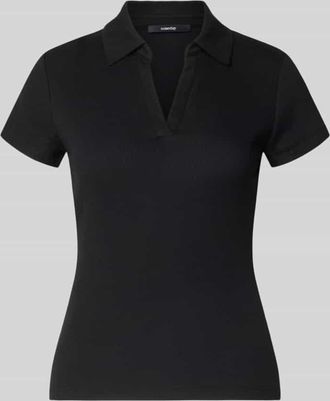 someday T-Shirt mit Polokragen Modell Kleoh Polo in Black, Gr&ouml;&szlig;e 36