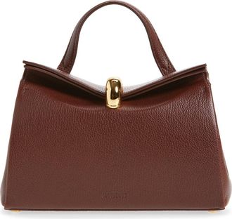 Jacquemus Le Petit Valerie Leather Top Handle Bag in Brown 850 at Nordstrom