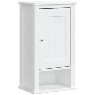 vidaXL Mueble Pared Ba&ntilde;o Berg Madera Maciza Pino Blanco 40x27x71,5 Cm Vidaxl
