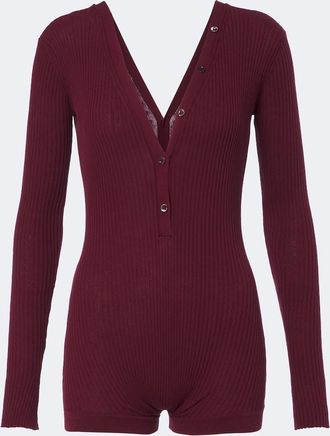 MUGLER Body acanalado de algod&oacute;n