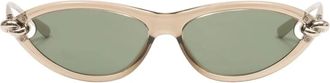 Bottega Veneta Bv 1390s Zonnebril - Dames - Zonnebrillen - Beige - 56 MM - Accessoires