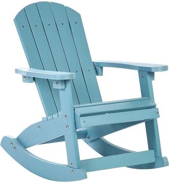 Beliani Beliani - Sedia a dondolo da giardino in plastica azzurra per bambini Adirondack
