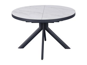 VENTE-UNIQUE.COM Mesa de comedor cer&aacute;mica blanco