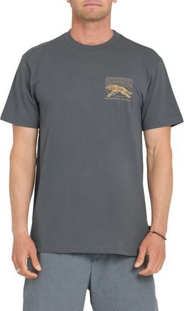 Quiksilver Tiger Style Short Sleeve Graphic T-Shirt in Iron Gate at Nordstrom, Size Xx-Large