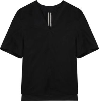 Rick Owens Casual Zwart T-shirt met Korte Mouwen - Dames - T-shirts - Zwart - S - Katoen - Tops