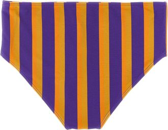 Saint Laurent Striped Technical Bikini Briefs - Purple
