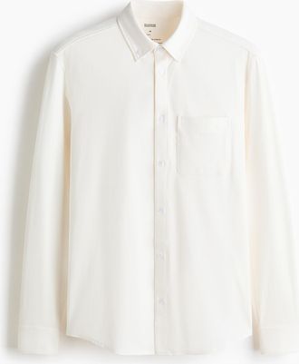 H&M Four-way Stretch Regular Fit Shirt - White