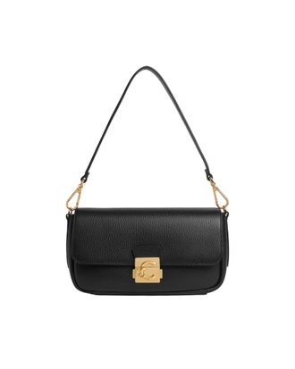 Coccinelle C-Me Lock Grain Leather Shoulder Bag
