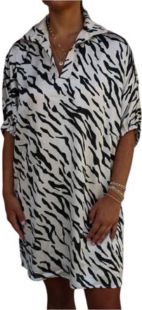 Adrienne Charlotte Dress In Bleached Tiger