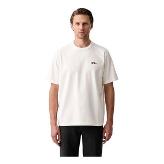 Paul Smith Oversized T-shirt van katoen met geborduurd logo - Heren - Tops - Wit - Maat: S Katoen