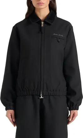 Mani&egrave;re De Voir Kilian Unisex Twill Signature Jacket in Black at Nordstrom, Size X-Large