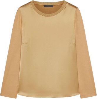 Elena Miro Viscose T-shirt - Dames - Blouses - Bruin - XL - Overhemden